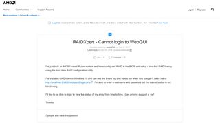 
                            2. RAIDXpert - Cannot login to WebGUI | Community - AMD Community