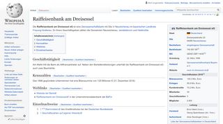 
                            7. Raiffeisenbank am Dreisessel – Wikipedia