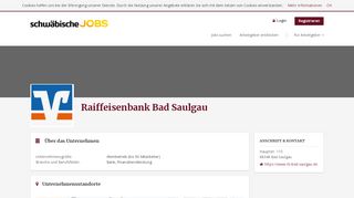 
                            8. Raiffeisenbank Bad Saulgau | schwäbische JOBS