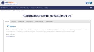 
                            9. Raiffeisenbank Bad Schussenried eG (Germany) - …