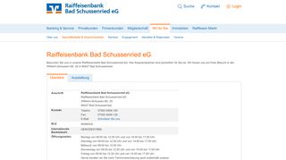 
                            2. Raiffeisenbank Bad Schussenried eG - Raiffeisenbank ...