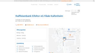 
                            4. Raiffeisenbank Eifeltor eG Filiale Kaifenheim,Hochstraße 19 ...