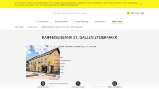 
                            9. Raiffeisenbank St. Gallen Steiermark | Öffnungszeiten