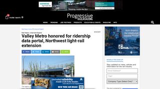 
                            9. Rail News - Valley Metro honored for ridership data portal ...