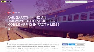 
                            9. Rail Saarthi - Indian Railways Official Unified Mobile App Is In Fact A ...