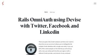 
                            9. Rails OmniAuth using Devise with Twitter, Facebook and ...