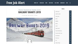 
                            7. Railway Bharti 2019 | Free Job Alert - freealrtjob.com