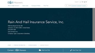 
                            9. Rain and Hail Insurance Service, Inc. Company Profile ...