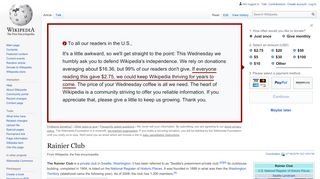 
                            9. Rainier Club - Wikipedia