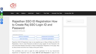 
                            5. Rajasthan SSO ID Registration How to Create Raj SSO Login ...