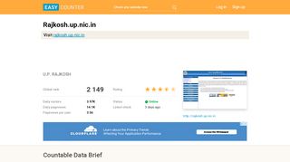 
                            8. Rajkosh.up.nic.in: U.P. RAJKOSH - Easy Counter