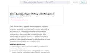 
                            5. Rakuten Americas hiring Senior Business Analyst - Workday Talent ...