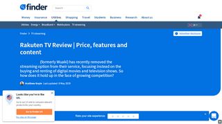 
                            9. Rakuten TV Review | Price, features and content | Finder UK