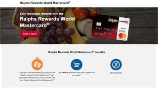 
                            6. Ralphs Rewards World Mastercard® | Apply Now