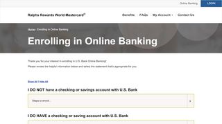 
                            3. Ralphs Rewards World Mastercard® | Enrolling in …