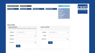 
                            5. rALS Web Login | rALS | root-service ag