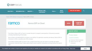 
                            8. Ramco ERP on Cloud Software - ERP Focus