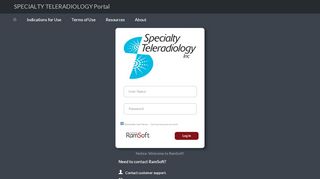 
                            8. RamSoft Login - SPECIALTY TELERADIOLOGY Portal