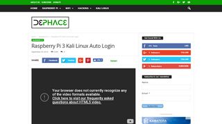 
                            8. Raspberry Pi 3 Kali Linux Auto Login - Dephace