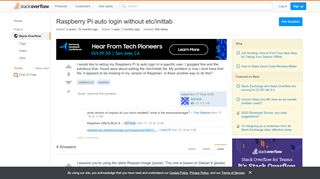 
                            9. Raspberry Pi auto login without etc/inittab - Stack Overflow