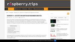 
                            11. Raspberry Pi – Autostart von Skripten und …