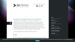 
                            7. Raspberry Pi: Downloadmanager pyLoad installieren › Jan Karres