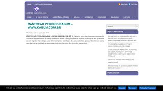 
                            5. RASTREAR PEDIDOS KABUM – WWW.KABUM.COM.BR
