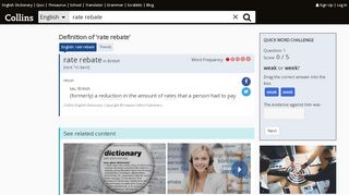 
                            2. Rate rebate definition and meaning | Collins English Dictionary