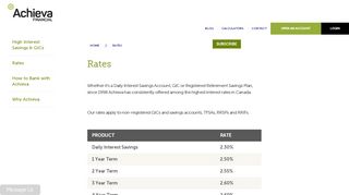 
                            6. Rates - achieva.mb.ca