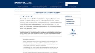 
                            4. Raymond James | Acquisition Announcement