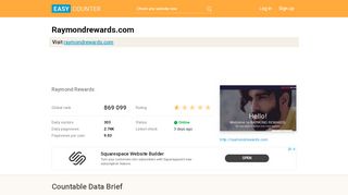 
                            11. Raymondrewards.com: Raymond Rewards - Easy Counter