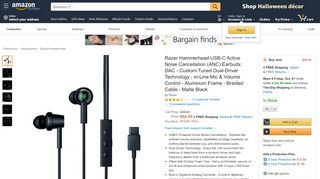 
                            9. Razer Hammerhead USB-C Active Noise Cancellation (ANC)