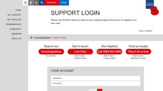 
                            11. RBL - Support Login - RBL - Knowledge Base - The Royal British Legion