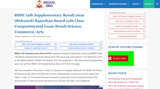 
                            9. RBSE 12th Result 2019 Rajasthan Board 12th Class Result ...