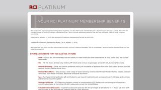 
                            7. RCI Platinum(SM) - Login