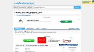 
                            3. rcluniversity.com at WI. RCL University: Log in to the site
