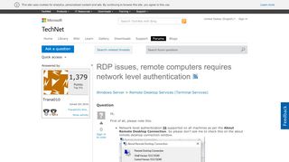 
                            8. RDP issues, remote computers requires network level ...