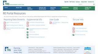 
                            3. RE Portal Resources - TRS