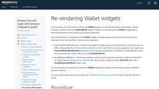 
                            8. Re-rendering Wallet widgets | Amazon Pay