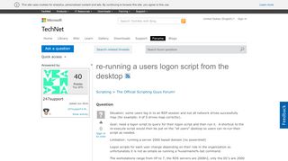 
                            8. re-running a users logon script from the desktop
