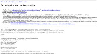 
                            3. Re: ssh with ldap authentication - openldap.org