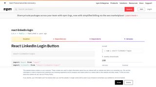 
                            9. react-linkedin-login - npm