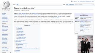 
                            6. React (media franchise) - Wikipedia