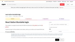 
                            4. react-native-vkontakte-login - npm