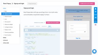 
                            1. React Popup Signup and login Example | Mobiscroll