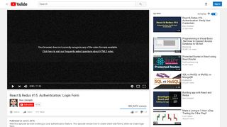 
                            5. React & Redux #15. Authentication: Login Form - YouTube