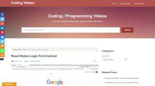 
                            7. React Redux Login Form tutorial | Coding Videos