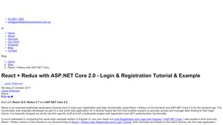 
                            8. React + Redux with ASP.NET Core 2.0 - Login & Registration ...