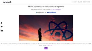 
                            5. React Semantic UI Tutorial for Beginners - RWieruch