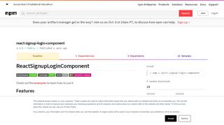 
                            4. react-signup-login-component - npm